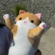Большая мягкая плюшевая игрушка Кот Батон бежевый 120 см - изображение 3