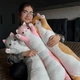 Большая мягкая плюшевая игрушка Кот Батон бежевый 90 см - изображение 6