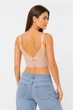 Топ жіночий однотонний бежевого кольору з мереживом Fashion розмір 42-44 (216537) - зображення 3