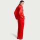 Піжама червона зі штанами Victoria's Secret Signature Satin Heart Long Pajama Set Red - Розмір Regular XS - зображення 2