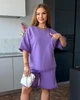 Женский костюм повседневный лавандовый 60-62 р844.3738 - изображение 3