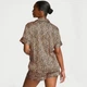 Піжама леопардова з шортами Victoria's Secret Signature Satin Short Pajama Set Marzipan Leopard - Розмір XL - зображення 2