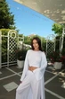 Костюм жіночий кардиган+штани+футболка бiлого кольору 38715 42/46 - зображення 3