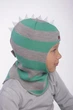 Зимова шапка шолом Beezy для хлопчиків Діно 1615-43-23 р. 3 (54-56 см) - изображение 2