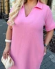 Жіноча сукня з мусліну рожевий 50-52 арт.0147odfas - изображение 2