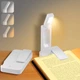 Портативная лампа-закладка для чтения книг на зажиме с USB-зарядкой Светодиодная Универсальная Белая - изображение 1