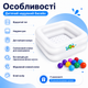 Детский надувной бассейн Bestway 51116-1 белый с игровыми шариками, квадратная модель для малышей с надувным дном, виниловая чаша 86×86×25 см, объем 84 л - изображение 4