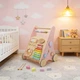 Дитячий дерев`янний толкатор, ходунки AVKO J001-1 PINK з розвиваючою ігровою панеллю для найменших, бізіборд - зображення 6