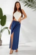 Юбка софт однотонная в горошек, цвет синий, L-XL, 257R11-1 - изображение 4