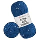 YarnArt Cotton Gold Paillettes, Синя бавовна №7111 — бавовняна пряжа з паєтками для в’язання спицями та гачком, 50 г/140 м, 82% бавовна / 18% поліесте - зображення 1