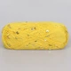 YarnArt Cotton Gold Paillettes, Желтый №7106 – хлопковая пряжа с пайеткой для вязания спицами и крючком, 50 г/140 м, 82% хлопок / 18% полиэстер - изображение 3