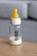 Комплект скляна дитяча пляшечка BIBS Baby Glass Bottle повний комплект Blush - 120 ml та чохол на пляшечку - изображение 2