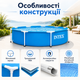 Каркасный бассейн Intex Metal Frame 244×51 см на 1828 л круглый голубой, сборный садовый бассейн с трехслойной ПВХ-чашей - изображение 2