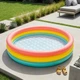 Дитячий надувний басейн Intex 57412NP «Райдуга» 114×25 см, 131 л, 3 кільця, м'яке дно - зображення 7