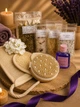 Набор для бани сауны SPA набор для женщины девушки (10в1) мочалка органическая, морская соль с лавандой, жасмином, зозой, чай крафтовый, парфюмерный гель (5743-8044) - изображение 1