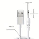 Зарядный USB-кабель для вибромассажеров 2.5 мм (17 мм), 1 м, белый - изображение 2