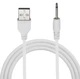 Зарядный USB-кабель для вибромассажеров 2.5 мм (17 мм), 1 м, белый - изображение 3