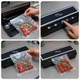 Вакууматор 35 см с рулоном пакетов, LED, 200 Вт, ZP-00374, черный / Вакуумный упаковщик с резаком для сухих и влажных продуктов - изображение 5