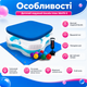 Детский надувной бассейн Intex 56475-3 квадратный с сиденьями, защитным тентом, подстилкой, ручным насосом, комплектом из 10 игровых шариков, семейная модель для купания, синий, 229×229×66 см, 990 л - изображение 3