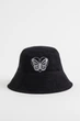 Панама H&M 270988636_blackbutterfly XS/S Чорний - изображение 1