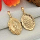 Ладанка Xuping Jewelry длина з вушком 3.8см Дева Мария на цепочку до 6мм медицинское золото позолота 18К л323 - изображение 2