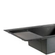 Мийка для кухні інтегрована Lidz Handmade Max 500 H7849BL Brushed Black PVD, 3,0/1,0 мм, крило зліва, збільшена чаша - зображення 6