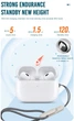Беспроводная гарнитура XO EV52 AirPods Pro 2 ANC with Wireless Charging Case Бело-серая (103198) - изображение 5