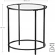 Круглый журнальный стекляный столик Songmics 50*55 Black - изображение 2