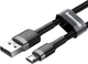 Кабель Micro USB to Type-C Baseus Cafule 2A 3m 480Mbps Rapid Charge Data Cable, чёрный (CAMKLF-HG1) - зображення 5