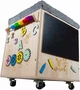 Pufa sensoryczna Montessori 3toysm Tablica manipulacyjna z siedziskiem kółeczkami (PM1) (5905325439045) - obraz 3