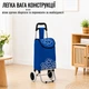 Сумка-візок господарський на колесах A-PLUS 35.5 x 30 x 91 см тачка кравчучка продуктова (307 D) Синій - зображення 11