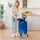 Сумка-візок господарський на колесах A-PLUS 35.5 x 30 x 91 см тачка кравчучка продуктова (307 D) Синій - зображення 14