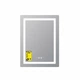 Зеркало настенное Lidz Kubis KU2 600х800 с LED-подсветкой Touch, антизапотеванием, белое - изображение 3