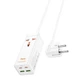 Удлинитель Hoco AC10A Talent PD65W+QC3.0 (2USB-A/2C/1xSocket) (1.5m) White - изображение 4