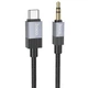Аудіо кабель Aux Hoco UPA32B Clever digital (Type-C to AUX 3.5mm) (1m) Black - зображення 1