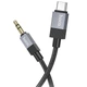 Аудіо кабель Aux Hoco UPA32B Clever digital (Type-C to AUX 3.5mm) (1m) Black - зображення 3