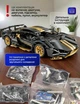Конструктор спортивная машина 1314 деталей, игрушка авто для детей, модель спорткара черная развития автомобиль мальчика машины - изображение 2