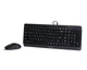 Комплект проводная клавиатура с мышью A4Tech Fstyler F1512, USB, черный цвет - изображение 2