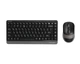 Комплект беспроводная клавиатура с мышью A4Tech Fstyler FG1110, цвет черный+серый - изображение 1