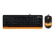 Комплект проводная клавиатура с мышью A4Tech Fstyler F1010, USB, черный+оранжевый цвет - изображение 1