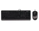 Комплект проводная клавиатура с мышью A4Tech Fstyler F1010, USB, черный+серый цвет - изображение 1