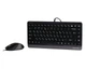 Комплект проводная клавиатура с мышью A4Tech Fstyler F1110, USB, серый цвет - изображение 2