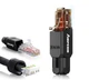 Коннектор быстрый RJ45 CAT6A 10Gbps для LAN кабелей, монтаж без инструмента в полевых условиях - изображение 1