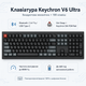 Клавиатура беспроводная Keychron V6 Ultra Bluetooth/2.4 ГГц/USB Type-C 108 клавиш RGB Keychron Silk POM Red Black (V6U-D1-UA) - изображение 1