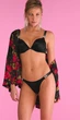 Комплект белья: бюстгальтер push-up и трусики стринг Victoria's Secret 80A/M Черный (150015) - изображение 6