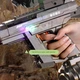 Электрический водяной пистолет UZI Ice Horn 800 мл, автоматическая подача воды, аккумулятор 3.7V, дальность до 10 м, детский водяной автомат с подсветкой - изображение 7