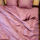 Постільна білизна KoTetextile з страйп-сатину сімейний 150-215 см (2шт) 50-70 2шт з резинкою димчасто-рожевий - зображення 4