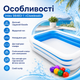 Детский надувной бассейн Intex 56483-1 «Семейный» прямоугольный с комплектом из 10 игровых шариков, семейная модель для купания, виниловая чаша с двумя воздушными камерами, размер 262×175×56 см, объем 770 л - изображение 3
