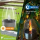 Садові LED-свічки 3 шт на сонячній батареї декоративні світильники для саду тепле світло - зображення 4
