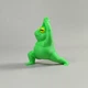 Декоративная фигурка Лягушка-йог Поза Воина из PLA-пластика, салатовая, 3D-печать, высота 7,5 см - изображение 4